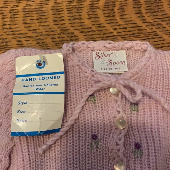 Hand loomed size 12 month cardigan sweater - Picture 2 of 3